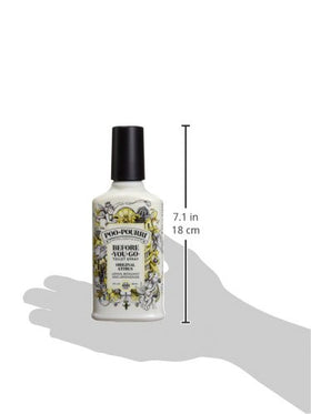Poo-Pourri Original Citrus label closeup highlighting natural ingredients and scent profile.