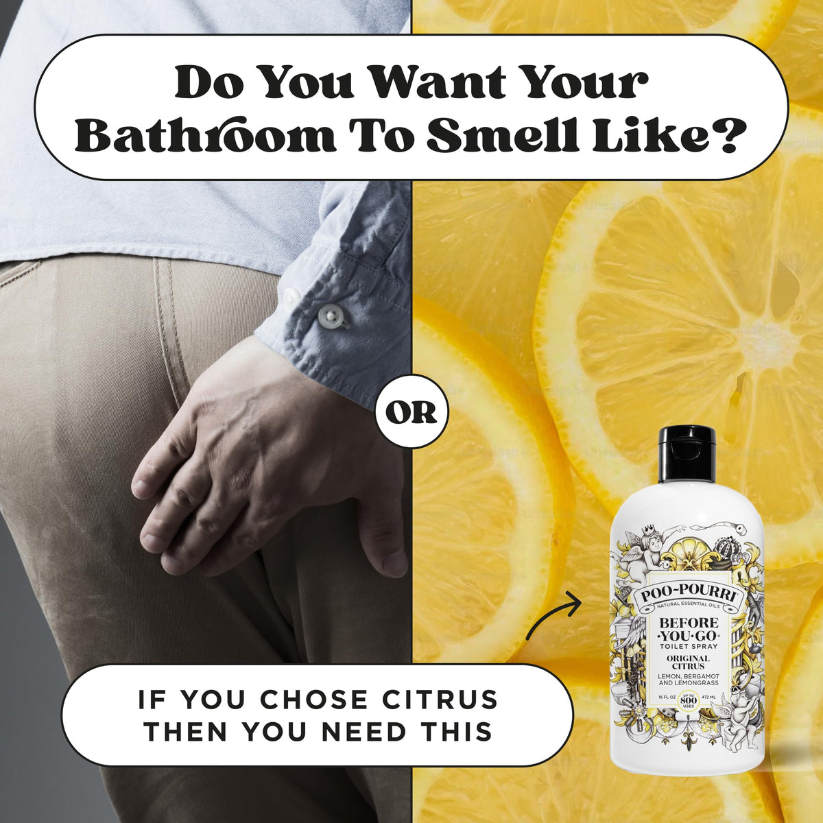 Poo-Pourri Original Citrus plant-based formula appeals to health-conscious users.