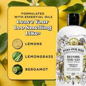 Poo-Pourri Original Citrus label notes up to 800 uses.