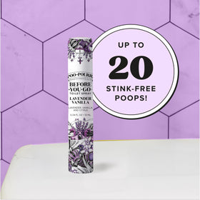 Poo-Pourri Vanilla Mint bottle blends mint and vanilla for quick refresh