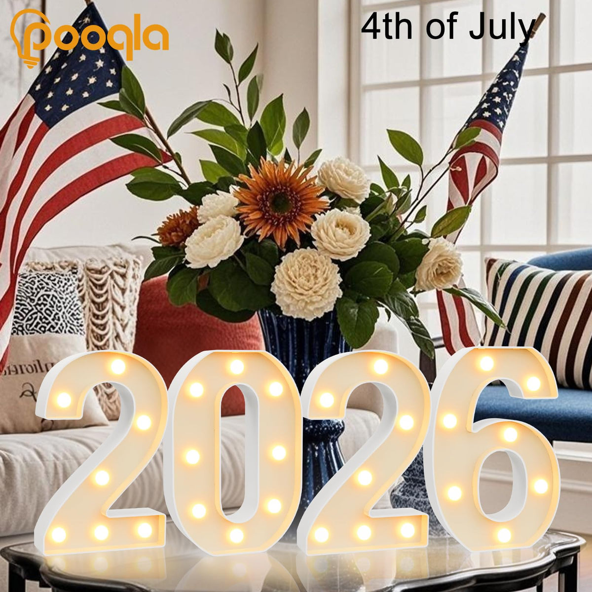 Pooqla battery-powered 2026 numbers offer flexible placement for celebrations