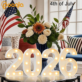 Pooqla battery-powered 2026 numbers offer flexible placement for celebrations