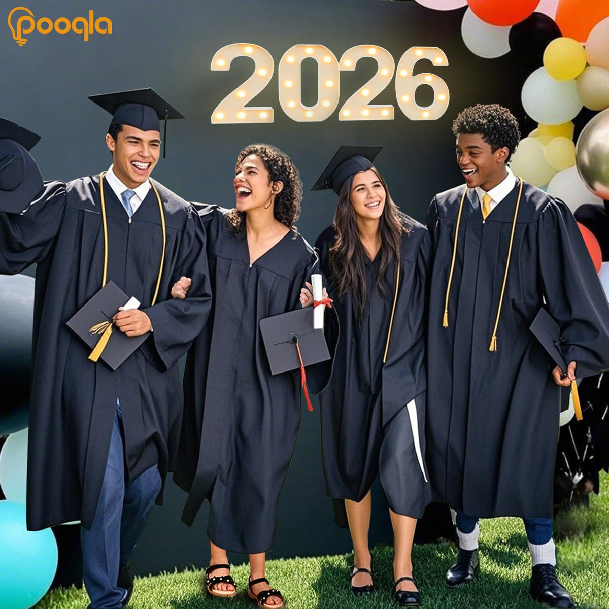 Pooqla graduation centerpiece 2026 glowing display for table decor