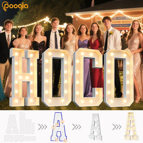 Pooqla includes letter, lights, and simple assembly instructions