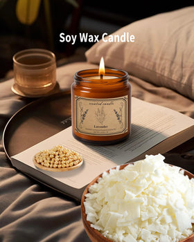 POOTES amber glass jar with gold lid adds elegant decor touch.