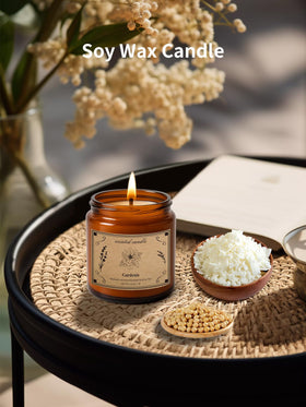 POOTES Gardenia candle uses soy wax for a clean burn and long-lasting scent.