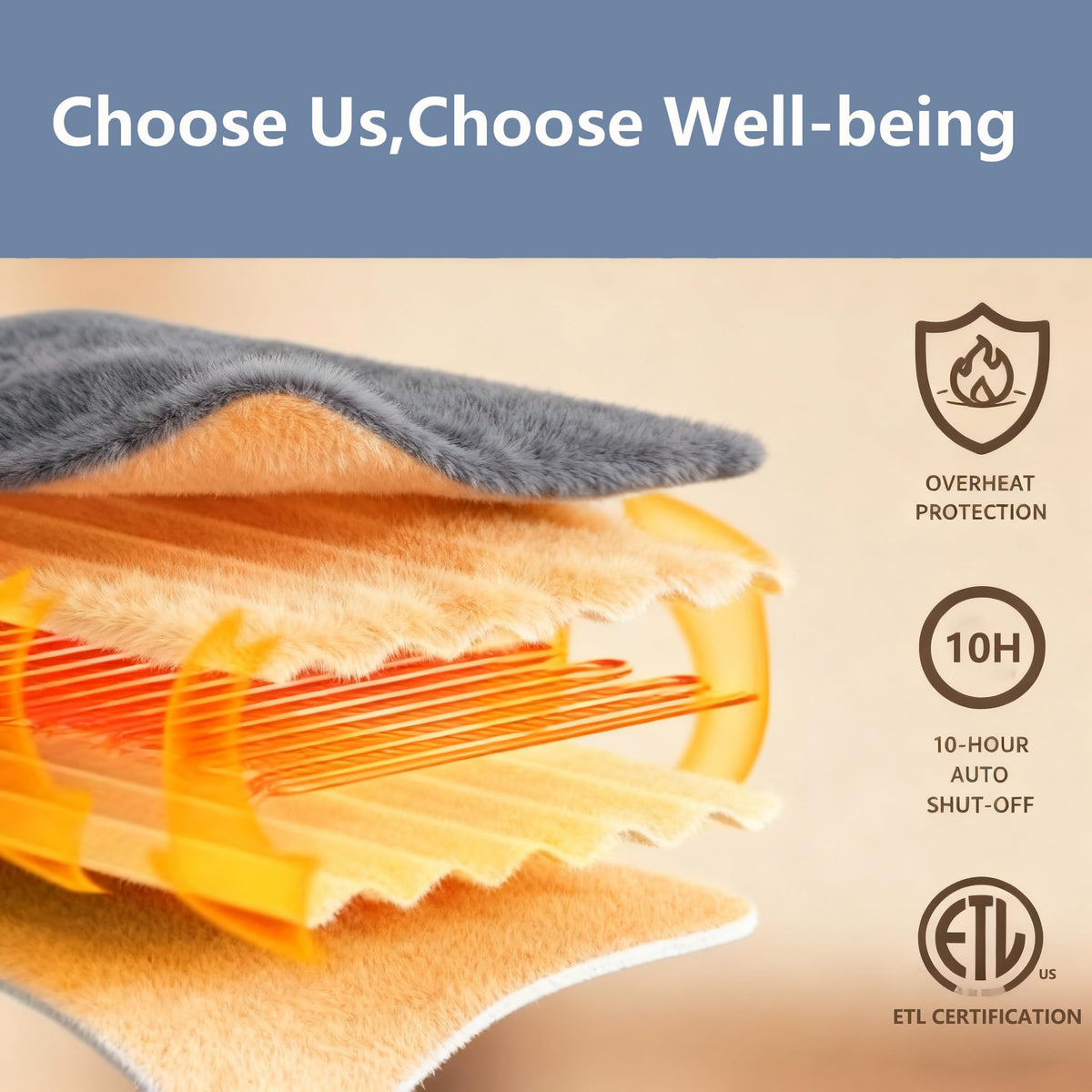 Poouthym heated blanket throw includes a detachable controller for easy cleaning and care.