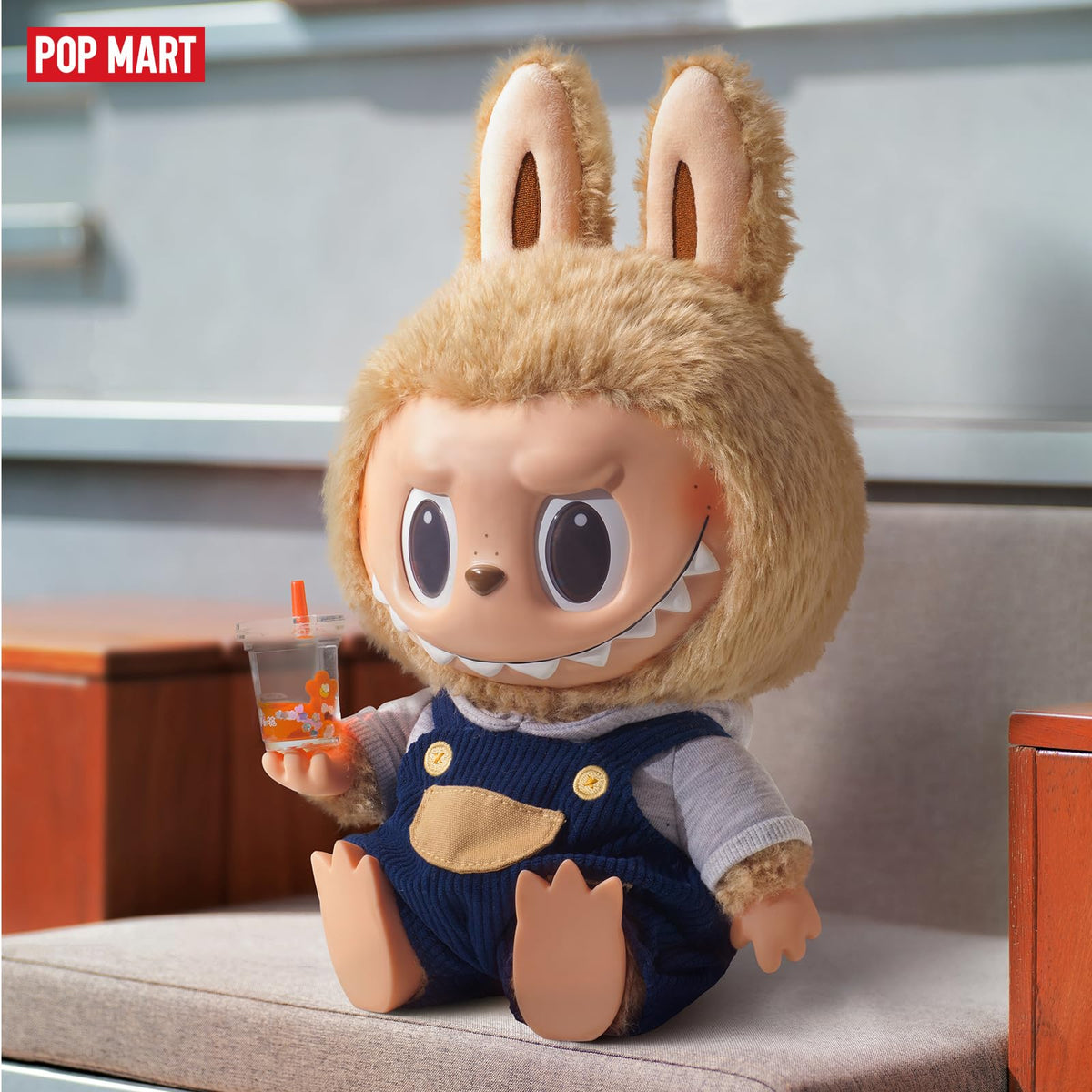POP MART The Monsters Time to Chill collectible figure on a shelf.