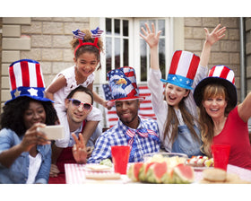 POPCIEL classic red white blue hat design ideal for parades