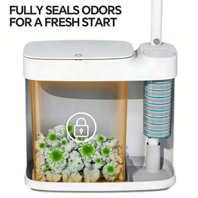 POPMOP pop-out lid close-up highlights hands-free operation.