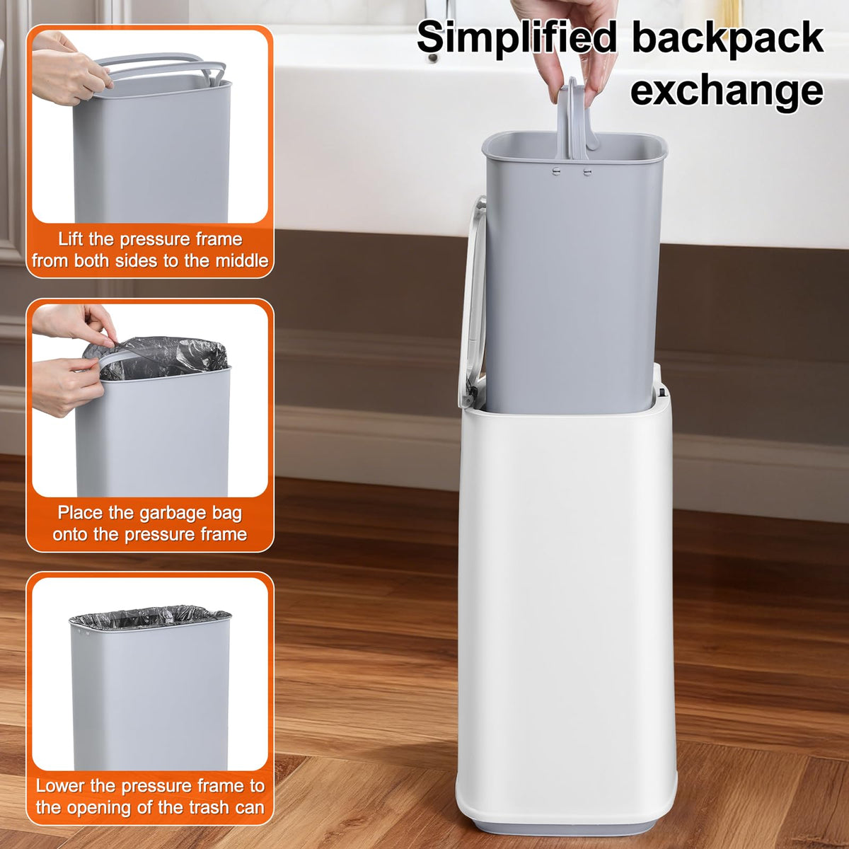 POPMOP slim bathroom storage ideal for tight corners.