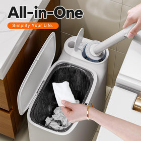 POPMOP toilet cleaner stick ready for easy, hands-free bathroom cleaning.