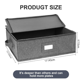 Popoly platter storage interior features five felt dividers to prevent chipping