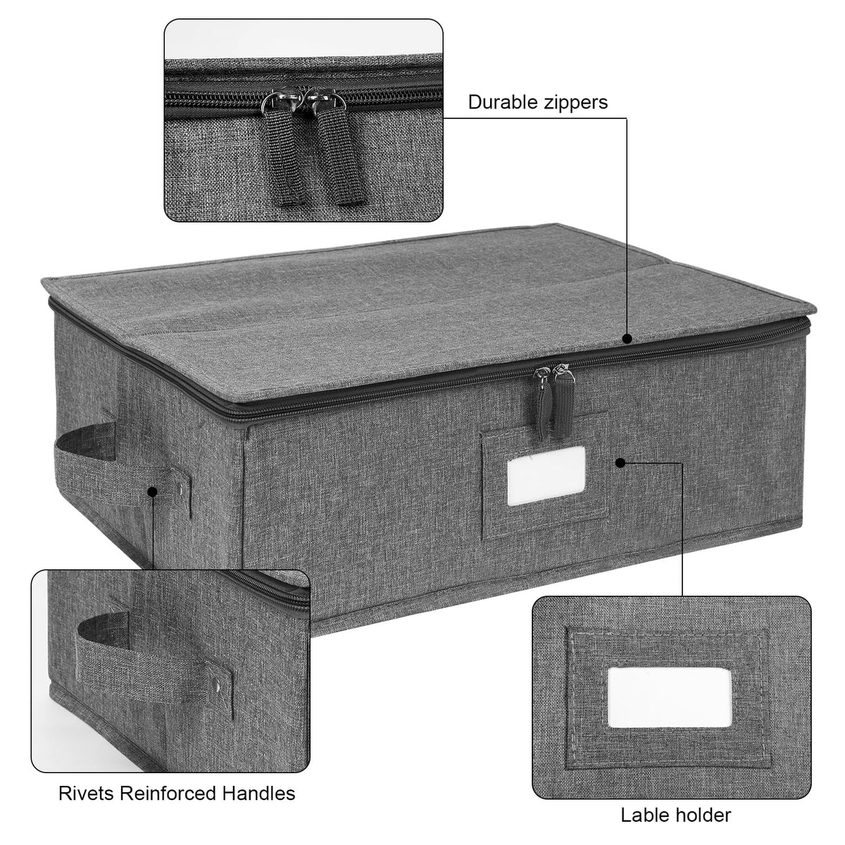 Popoly storage case with reinforced handles supports up to 30 lbs
