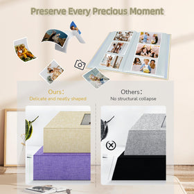 Popotop photo album with 300 horizontal pockets for ample keepsakes