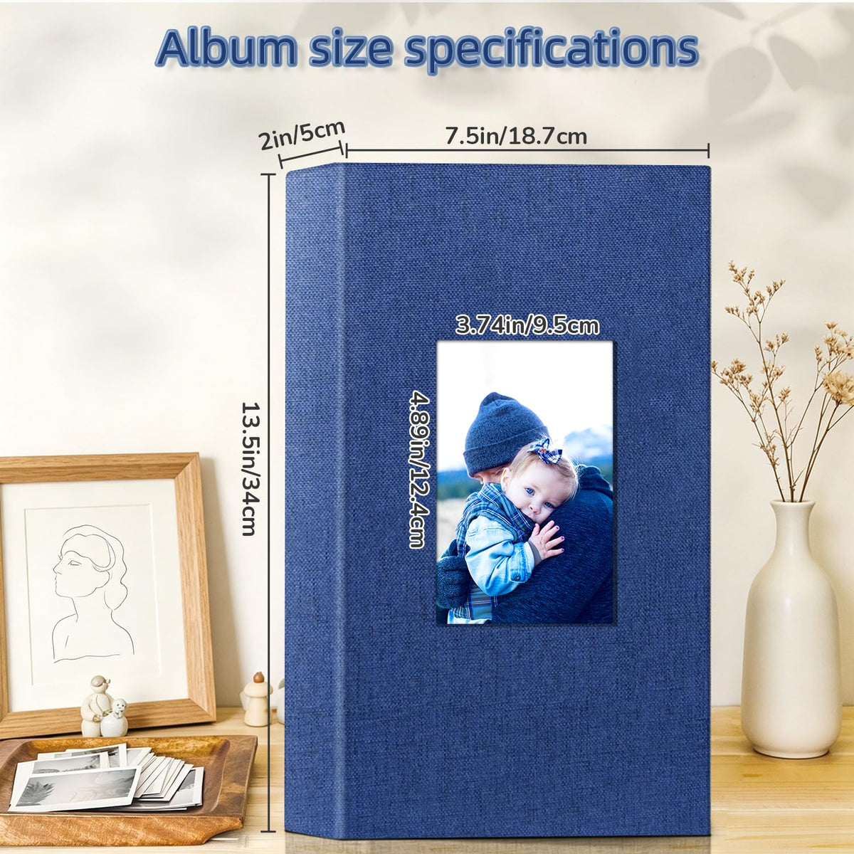 Popotop album holds 300 4x6 photos across 100 pockets for organized storytelling.