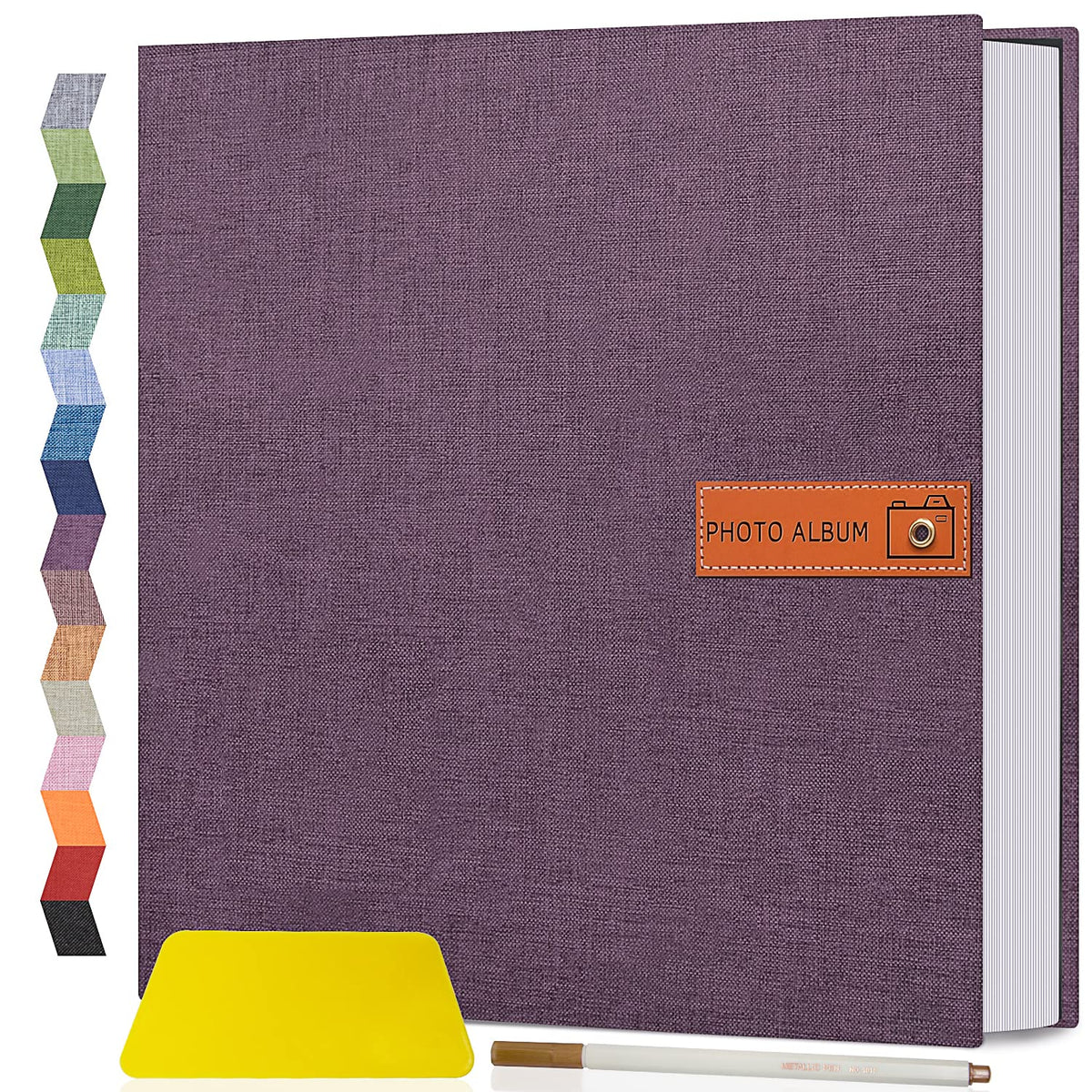 Popotop photo album cover with linen texture adds timeless style while protecting memories.