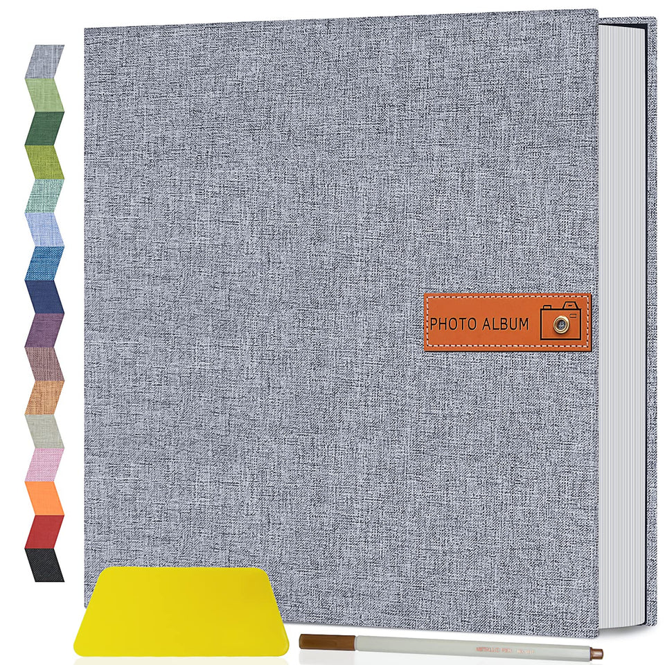 Popotop photo album with linen cover showing elegant texture and durability.