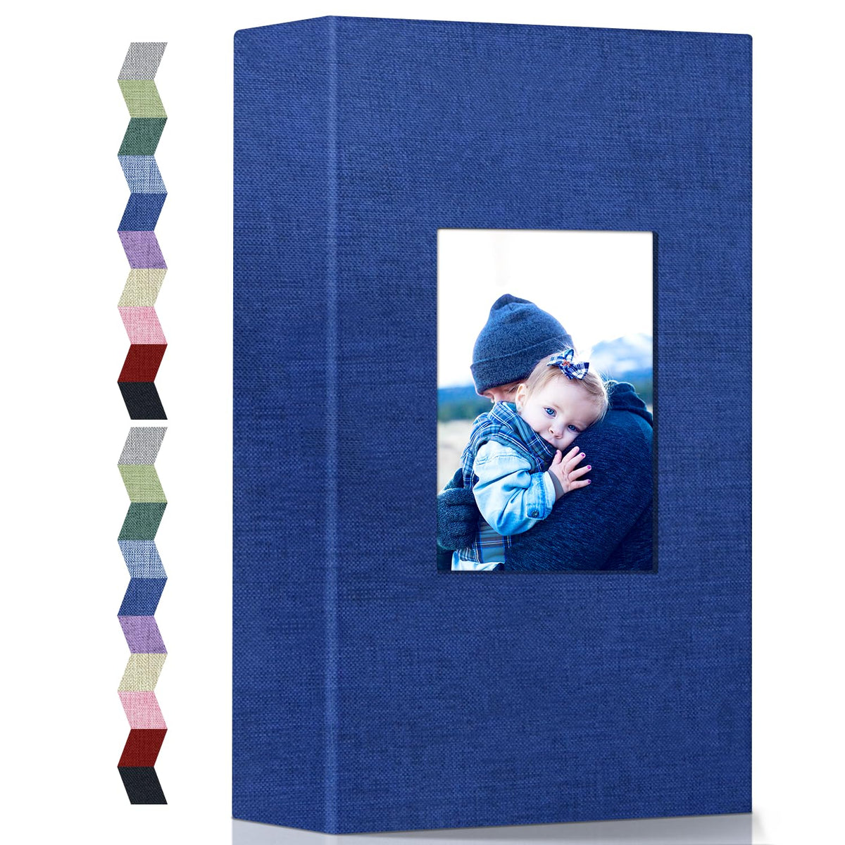 Popotop Photo Album linen cover with display window for personalized memories.