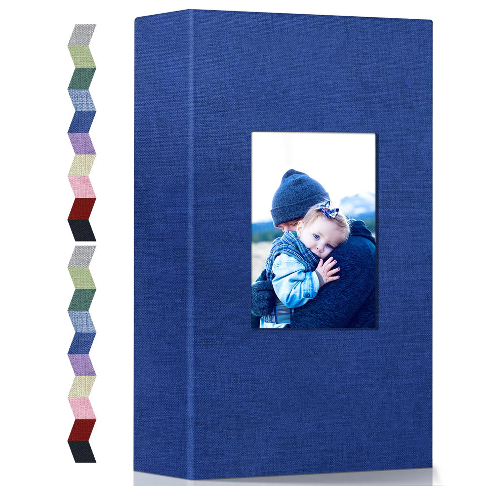 Popotop Photo Album linen cover with display window for personalized memories.