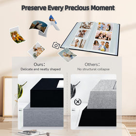 Popotop slip-in design simplifies adding pictures.