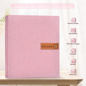 Popotop self-adhesive pages allow easy repositioning of photos.