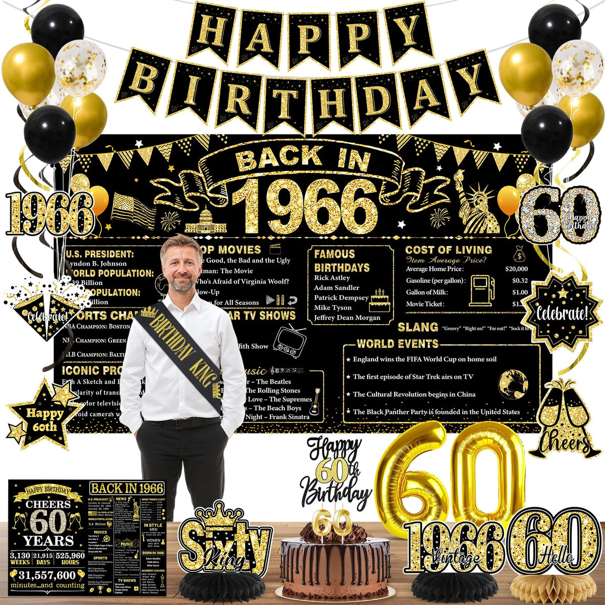 PopularLdo 60th banner in black and gold sets a polished milestone moment.