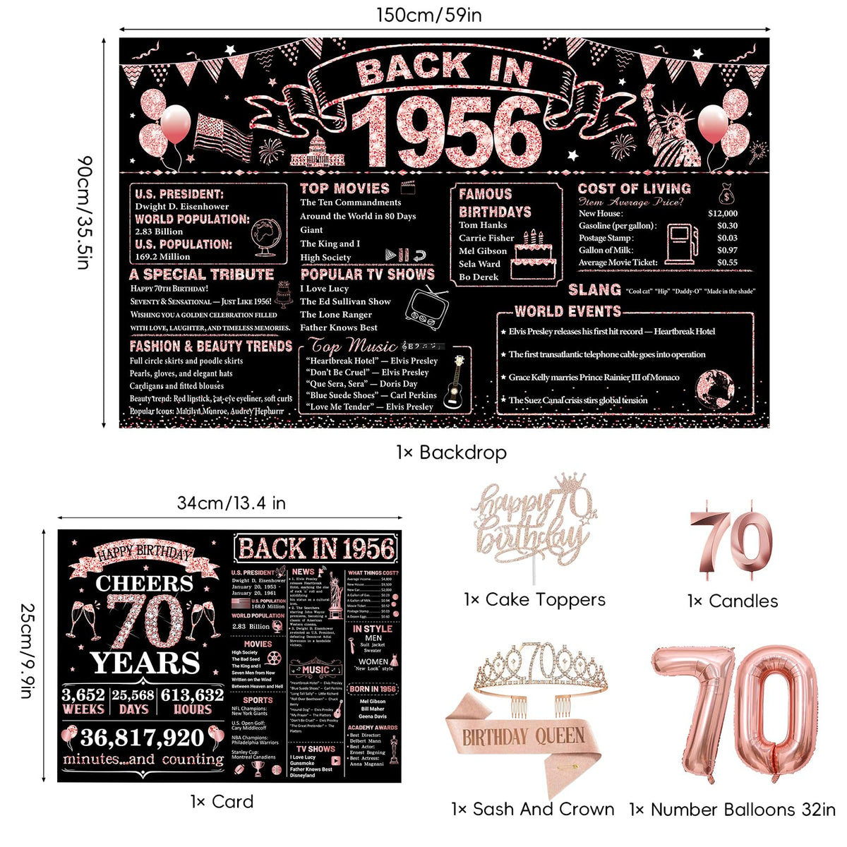 PopularLdo 70th birthday banner creates a festive focal point