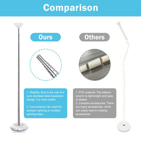 PopularLdo balloon arch stand telescoping pole extends from 1.5 to 7 feet.