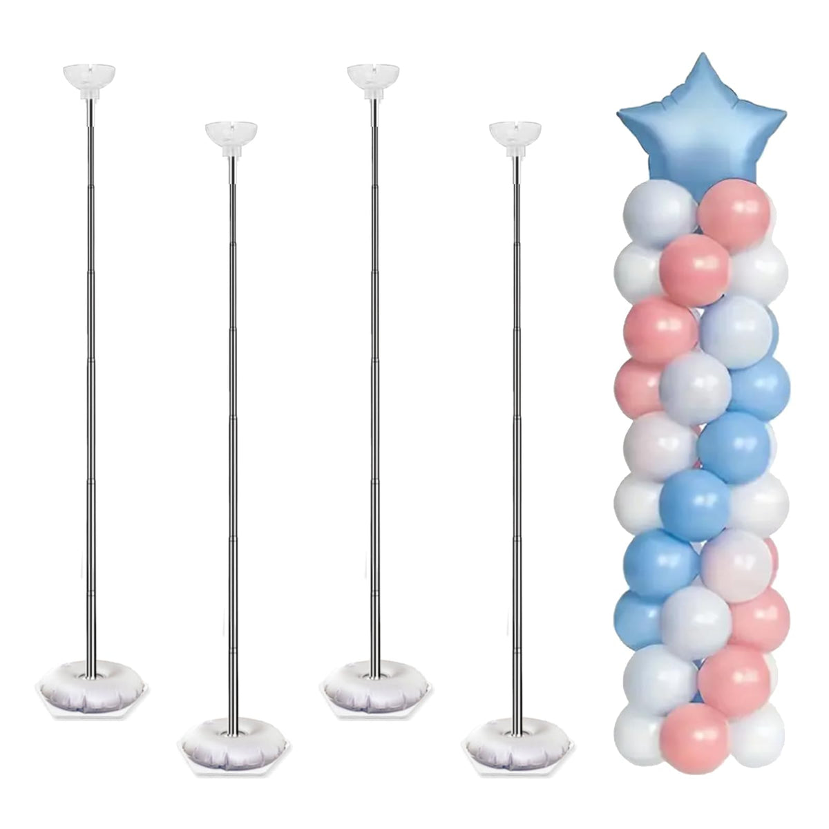PopularLdo balloon column stand kit assembly for a clean event backdrop.