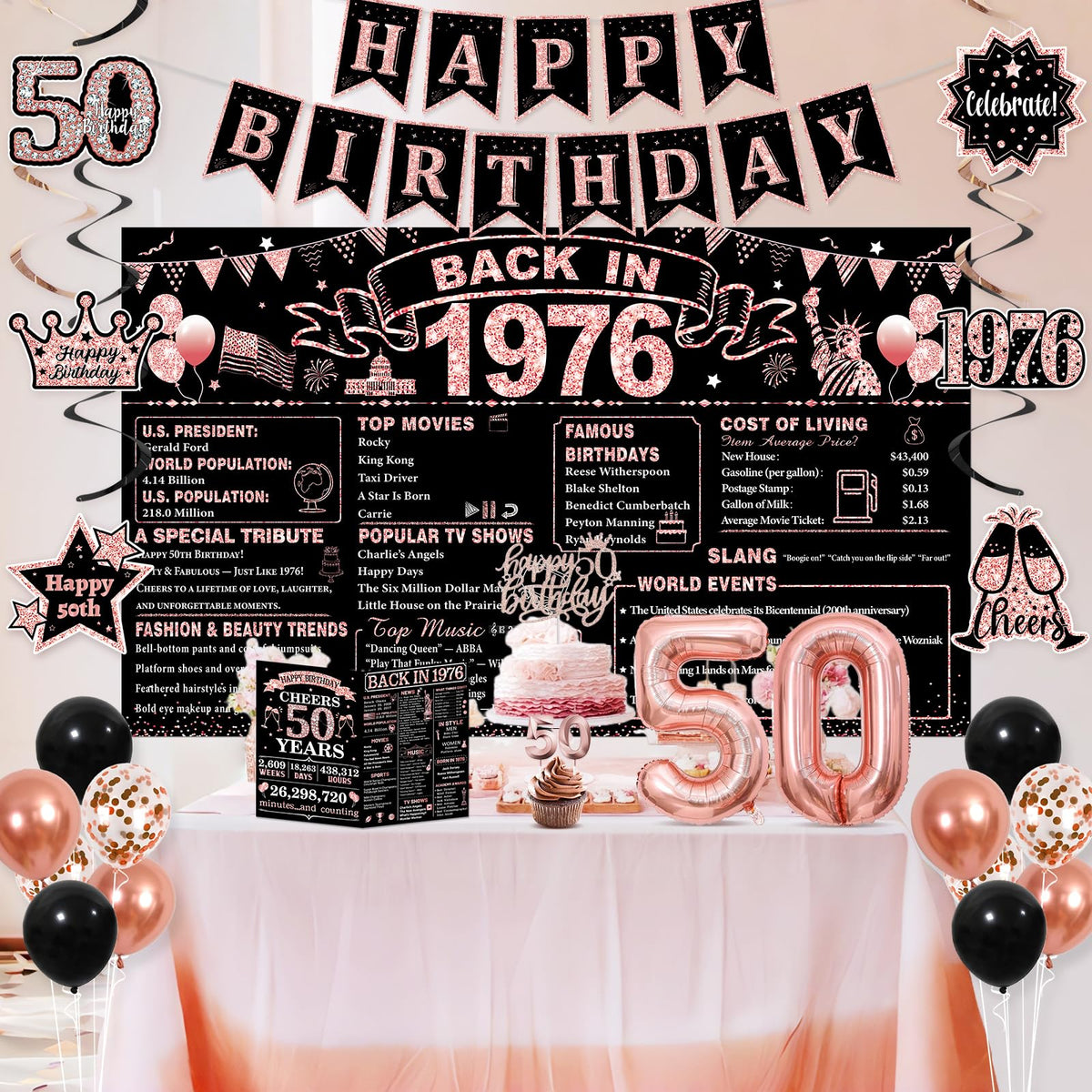 PopularLdo cake topper 50 adds a focal celebratory detail.