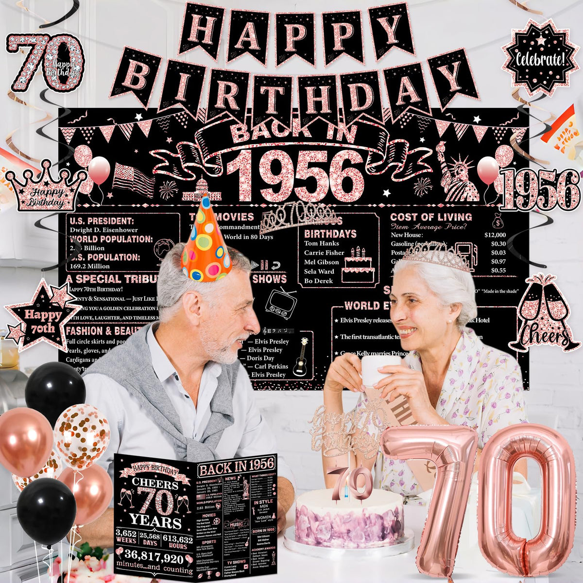 PopularLdo cake topper 70 years adds a charming centerpiece