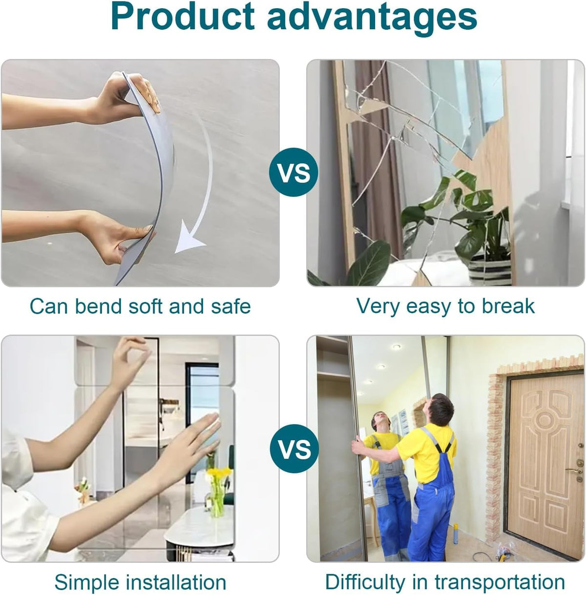 PopularLdo versatile wall mirrors ideal for living spaces, gyms, and hallways.