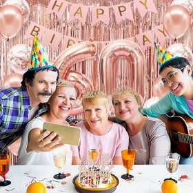 PopularLdo rose gold 60 balloon (40 inch)—bold milestone numeral for center stage decor.
