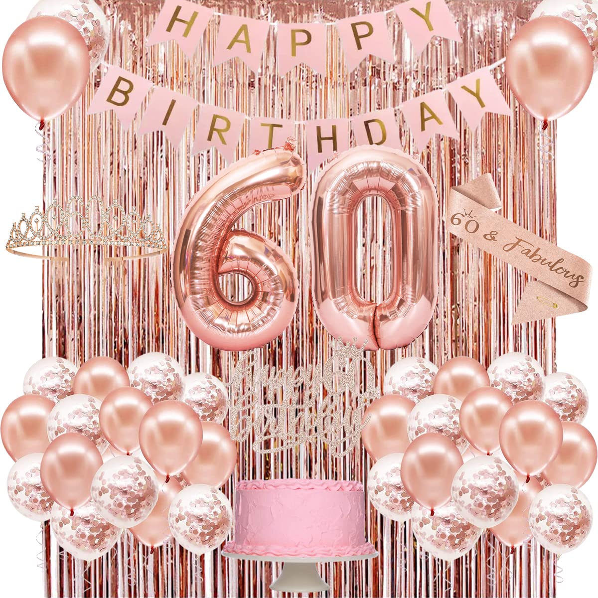 PopularLdo rose gold 60th crown—the festive prop for stunning photo moments.