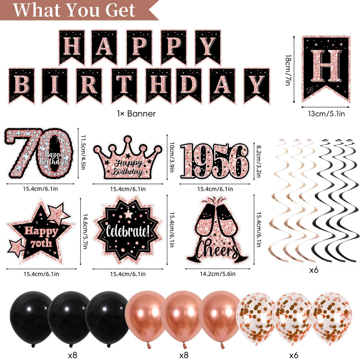 PopularLdo rose gold black crown adds regal flair