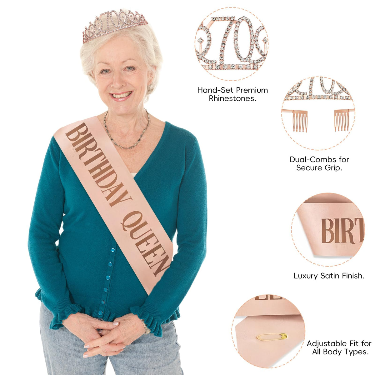 PopularLdo satin birthday sash for elegant comfort