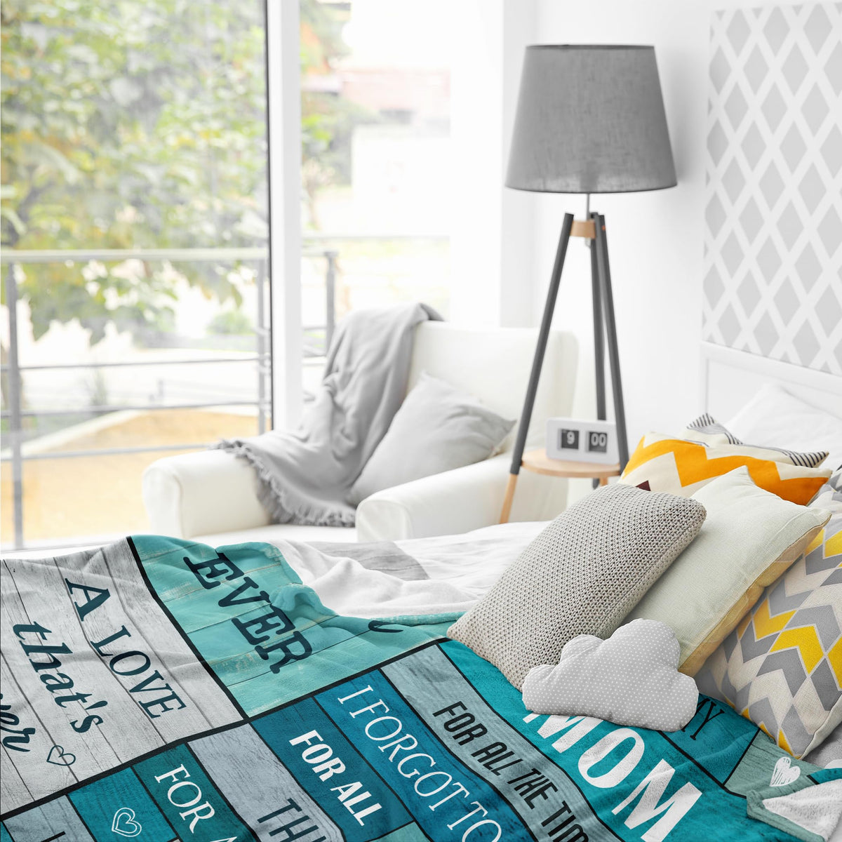 POQUSH blanket in cozy bedroom setting for year-round comfort