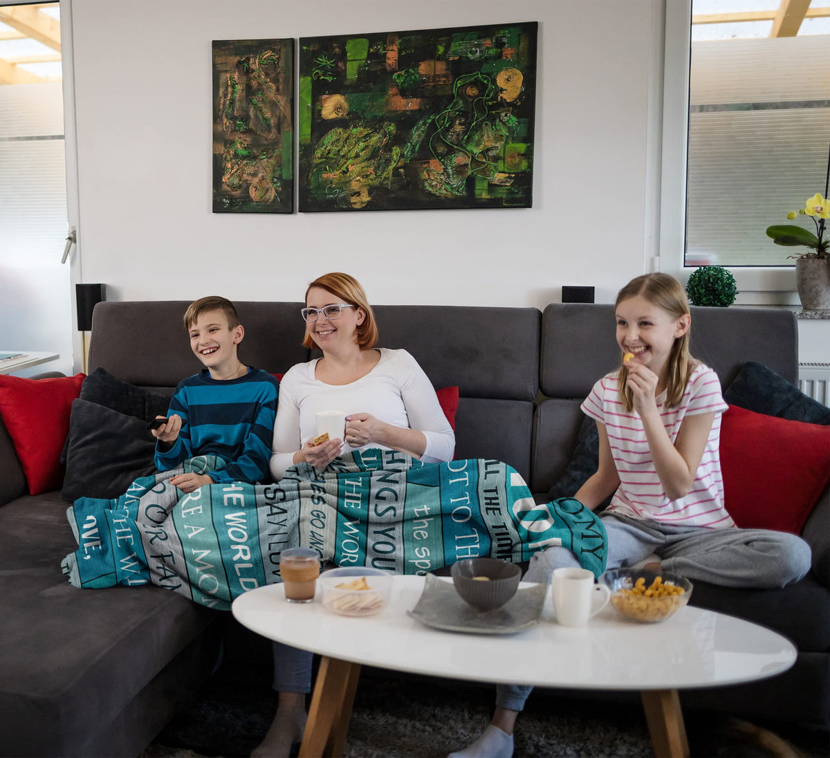 POQUSH blanket printed words conveying daily motivation and love
