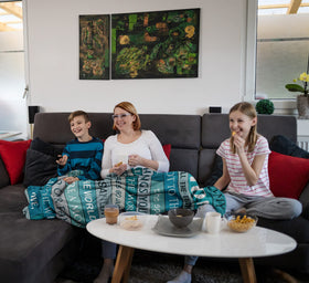 POQUSH blanket printed words conveying daily motivation and love