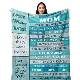 POQUSH mommy blanket design with a heartfelt motif for gifting warmth