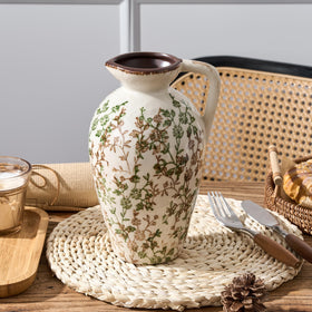 PORCER green-beige antique vase table-centerpiece adds subtle elegance to any room.