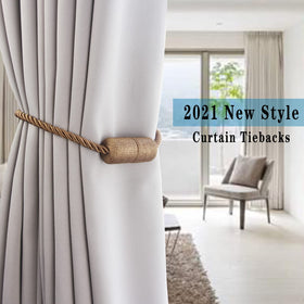 Porlau 6-pack curtains ties used outdoors keep drapes neatly aligned