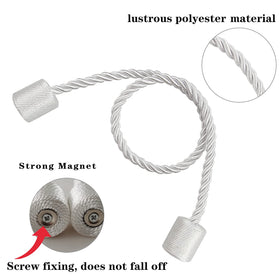 Porlau white tiebacks in outdoor use offer elegant drape control