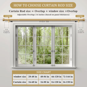 PORTRES Gold curtain rod set includes hardware and manual