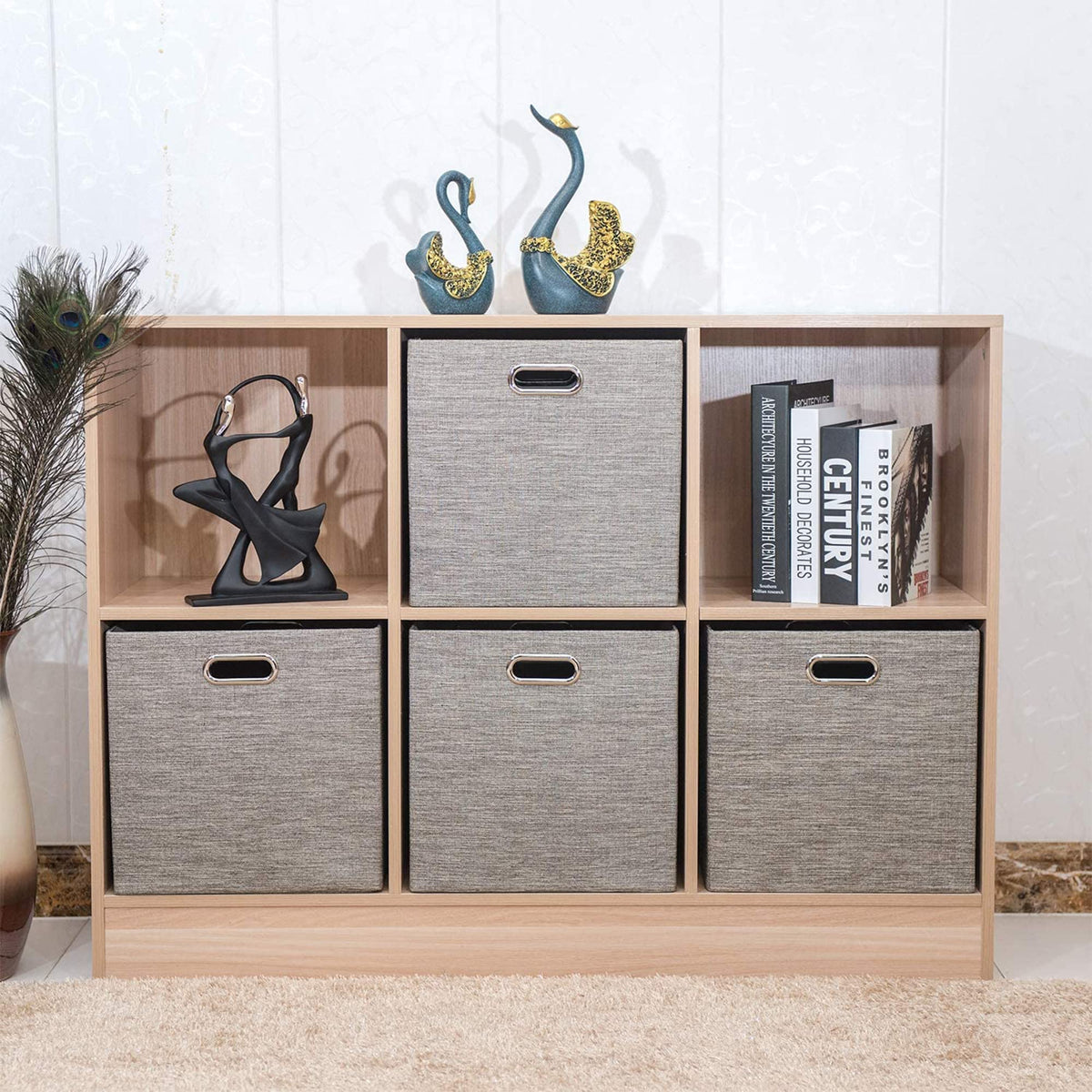 Posprica 13-inch storage cubes stacked, compact and sturdy