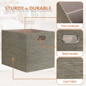 Posprica closet organizer bin in coffee helps tidy closets.