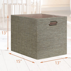 Posprica foldable storage cube in coffee saves space when not in use.