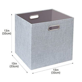 Posprica heavy-duty cubes with reinforced cardboard provide sturdy shelf containment.