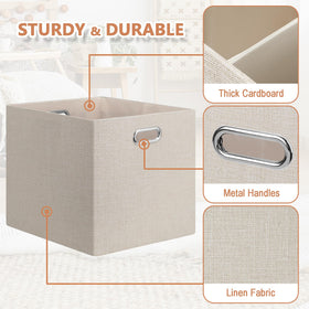 Posprica multiuse fabric storage bin keeps toys neatly stored.